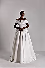 Albedo Sade Saten Prenses Model Gelinlik - Mediha Cambaz Bridal
