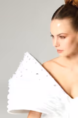 Alena Taşlı Düşük Kol Detaylı Prenses Gelinlik - Mediha Cambaz Bridal
