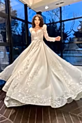 Alexis Üç Boyutlu Dantel A Kesim Gelinlik - Mediha Cambaz Bridal