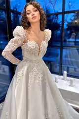 Alexis Üç Boyutlu Dantel A Kesim Gelinlik - Mediha Cambaz Bridal
