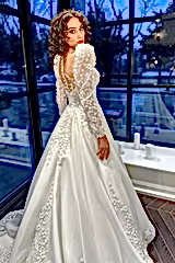 Alexis Üç Boyutlu Dantel A Kesim Gelinlik - Mediha Cambaz Bridal