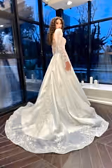 Alexis Üç Boyutlu Dantel A Kesim Gelinlik - Mediha Cambaz Bridal