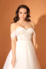 Alfie Düşük Omuz Askılı Helen Gelinlik - Mediha Cambaz Bridal