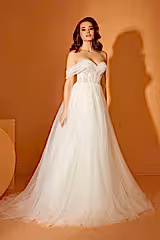 Alfie Düşük Omuz Askılı Helen Gelinlik - Mediha Cambaz Bridal