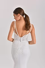 Alisse Ivory M Yaka Boncuklu Balık Gelinlik - Mediha Cambaz Bridal