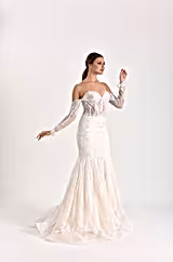 Anima Fransız Dantel Balık Kesim Gelinlik - Mediha Cambaz Bridal