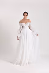 Aquila Balon Kol Kruvaze A Kesim Gelinlik - Mediha Cambaz Bridal