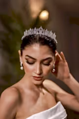 Bloom Kristal ve Damla Taşlı Gelin Tacı - Mediha Cambaz Bridal