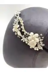 Bohem Üç Boyutlu Taşlı Gelin Saç Aksesuarı - Mediha Cambaz Bridal