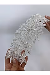 Boncuklu İncili Prenses Model Saç Aksesuarı - Mediha Cambaz Bridal