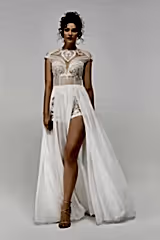 Breath Şortlu İki Parça Düz Kesim Gelinlik - Mediha Cambaz Bridal