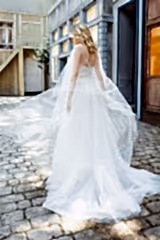 Bridia Straplez Pelerinli A Kesim Gelinlik - Mediha Cambaz Bridal