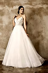 Brillant Kasnak Işıltılı Sade A Kesim Gelinlik - Mediha Cambaz Bridal