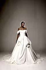 Cardin Saten Drapeli Straplez A Kesim Gelinlik - Mediha Cambaz Bridal