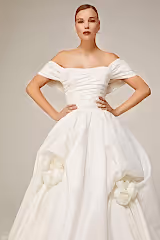 Cardin Saten Drapeli Straplez A Kesim Gelinlik - Mediha Cambaz Bridal