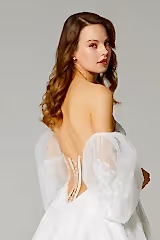 Caroline Balon Kollu A Kesim Gelinlik - Mediha Cambaz Bridal
