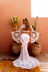 Celine Etnik Güpür Dantelli Balık Gelinlik - Mediha Cambaz Bridal