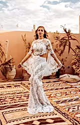 Celine Etnik Güpür Dantelli Balık Gelinlik - Mediha Cambaz Bridal