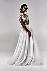 Coachella Vintage Apoletli A Kesim Gelinlik - Mediha Cambaz Bridal