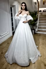 Colly Düşük Balon Kollu A Kesim Gelinlik - Mediha Cambaz Bridal