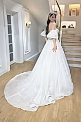 Colly Düşük Balon Kollu A Kesim Gelinlik - Mediha Cambaz Bridal