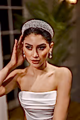 Disa Zirkon Taşlı Prenses Gelin Tacı - Mediha Cambaz Bridal