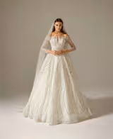 Eleanor Taşlı Kasnak Prenses Model Gelinlik - Mediha Cambaz Bridal