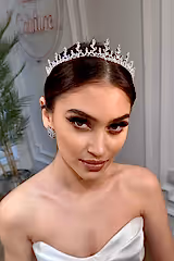Elias Zirkon Damla Taşlı Gelin Tacı - Mediha Cambaz Bridal
