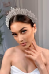 Ema After Party Zirkon Taşlı Gelin Tacı - Mediha Cambaz Bridal