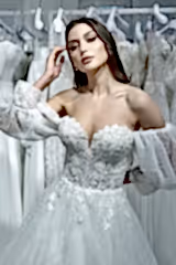Erin Düşük Balon Kollu A Kesim Gelinlik - Mediha Cambaz Bridal