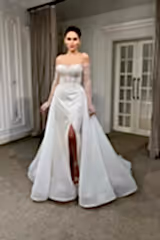 Esther Dantel İki Parça Düz Kesim Gelinlik - Mediha Cambaz Bridal