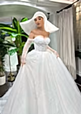 Eve Straplez İncili Tül Prenses Model Gelinlik - Mediha Cambaz Bridal