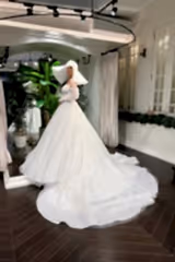 Eve Straplez İncili Tül Prenses Model Gelinlik - Mediha Cambaz Bridal