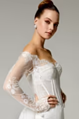 Fauna Fransız Dantelli İki Parça Balık Gelinlik - Mediha Cambaz Bridal