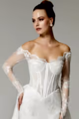 Fauna Fransız Dantelli İki Parça Balık Gelinlik - Mediha Cambaz Bridal