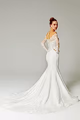 Fauna Fransız Dantelli İki Parça Balık Gelinlik - Mediha Cambaz Bridal