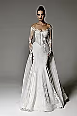 Fauna Fransız Dantelli İki Parça Balık Gelinlik - Mediha Cambaz Bridal