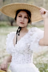Flora Balon Kol Çiçekli A Kesim Gelinlik - Mediha Cambaz Bridal