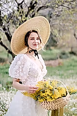 Flora Balon Kol Çiçekli A Kesim Gelinlik - Mediha Cambaz Bridal