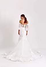Flumen Balon Kol Yarım Balık Gelinlik - Mediha Cambaz Bridal