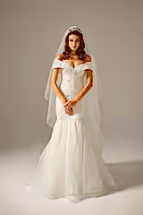 Fly Inn Kasnak İşi Kayık Yaka Balık Gelinlik - Mediha Cambaz Bridal