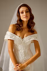 Fly Inn Kasnak İşi Kayık Yaka Balık Gelinlik - Mediha Cambaz Bridal