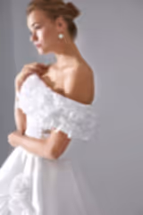 Gatsby Kayık Yaka Saten A Kesim Gelinlik - Mediha Cambaz Bridal