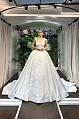 Gayla Otriş Detaylı Saten Prenses Model Gelinlik - Mediha Cambaz Bridal