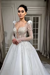 Gillian Kupon Dantel Prenses Model Gelinlik - Mediha Cambaz Bridal