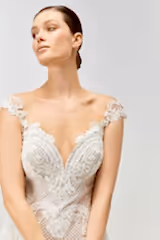 Glace File Detaylı Yarım Balık Gelinlik - Mediha Cambaz Bridal