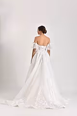 Glam Organze Üç Boyut Dantel A Kesim Gelinlik - Mediha Cambaz Bridal