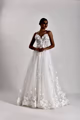 Glam Sky Üç Boyut Dantelli A Kesim Gelinlik - Mediha Cambaz Bridal