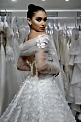 Harper Çiçek Dantelli Prenses Model Gelinlik - Mediha Cambaz Bridal