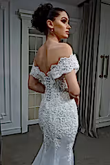 Harriet Dantelli Madonna Yaka Balık Gelinlik - Mediha Cambaz Bridal
